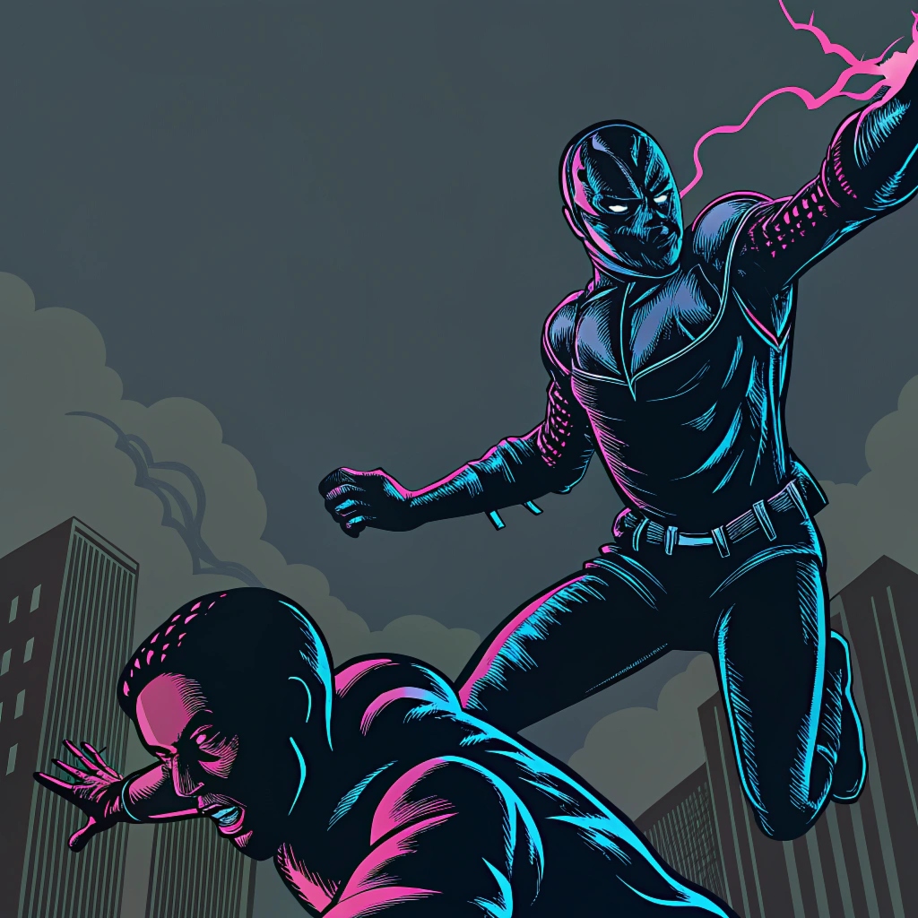 Comic book art illustration